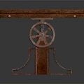 Classic Solid Wood Table With Brown Surface And Decorative Carved Legs