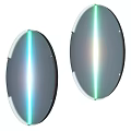 Modern Oval Wall Lamp With Colorful LED Light And Contemporary Sleek Design