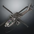 Detailed Military Attack Helicopter With Rotor Blades Cockpit And Weapon Systems