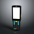 Handheld Daily Use Device With White Screen Colored Buttons And Yellow Side Keys