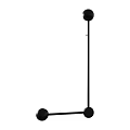 Minimalist Black Metal Wall Lamp With Linear Design And Spherical Light Elements