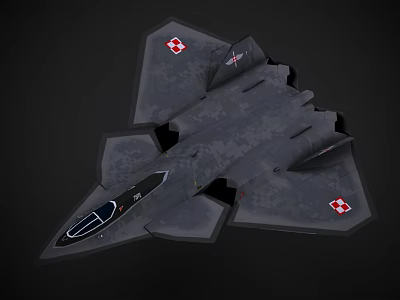 Fighter aircraft armed military 3d model