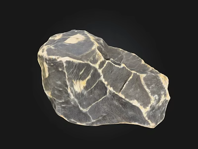 Stone And Wood Decorative Piece With Natural Intricate Texture For Home 3d model