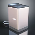 Modern Single Tub Washing Machine with Digital Control Panel in Champagne Gold