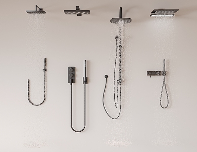 Modern Shower Combination 3d model