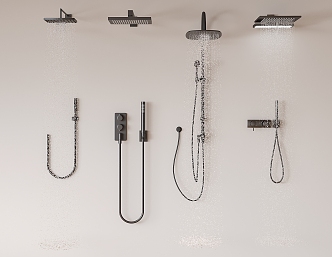 Modern Shower Combination 3d model