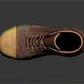 Vintage High Top Leather Football Boots With Yellow Toe And Studs