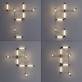 Modern Geometric Wall Light With LED Strip And Metal Frame For Contemporary Interior