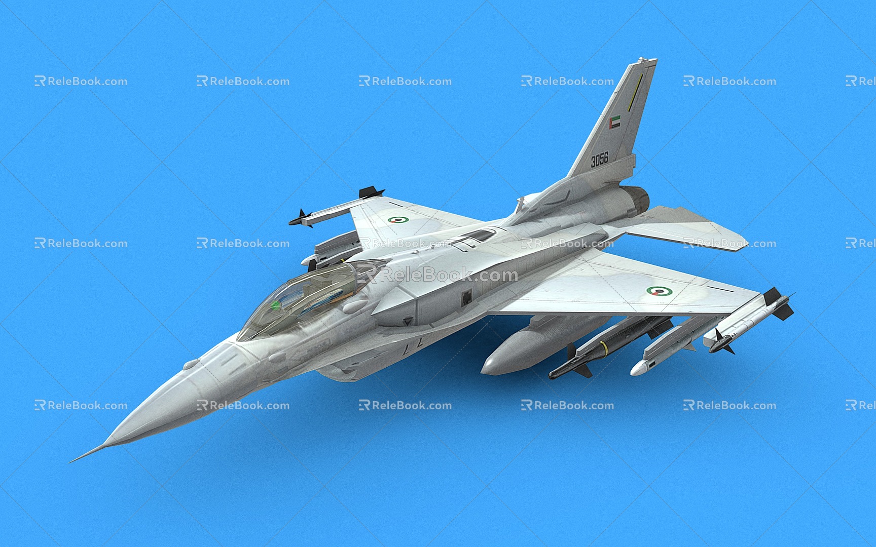 F16E Fighter Jet Fighter Combat Aircraft 3d model