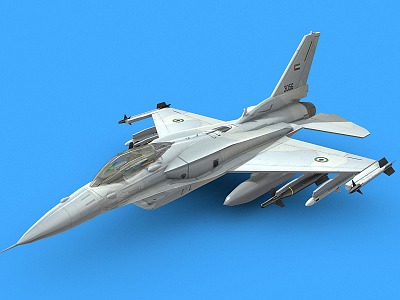 F16E Fighter Jet Fighter Combat Aircraft 3d model