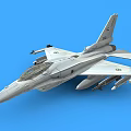 F16E Fighter Jet Fighter Combat Aircraft 3d model