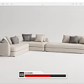 Modern Poliform corner sofa 3d model