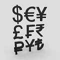 Unique Wall Decor Featuring Dollar Euro Yen Pound and Currency Symbols
