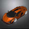 Red Sporty Supercar With Sleek Aerodynamic Design Black Accents And White Wheels