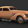 Vintage Copper Classic Car With Smooth Body And Retro Grille Design