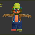 Cartoon Beaver Character In Yellow Hard Hat Blue Overalls And Orange Belly With Arms Outstretched