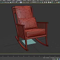 Stylish Rocking Chair With Black Frame White Cushion And Light Green Pillow
