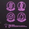 Neon Lamp Set With Ultraviolet Fluorescence Gluten Free GMO Free Sugar Free Lactose Free Signs