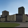 Aerial View Planning Of Modern Urban Area With High Rise Buildings Green Spaces And Plaza