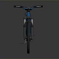 Modern Blue Mountain Bicycle With Black Seat And Reflective Shiny Surface