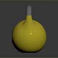 Yellow Kettlebell Fitness Equipment With Silver Handle And 24 kg Marking