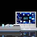 OTT Digital Media Display System With Screen And Exhibition Setup