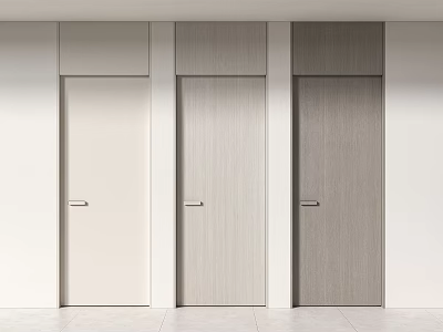Modern swing door single door top door 3d model