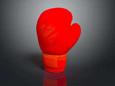 Red Boxing Glove Essential Sports Equipment for Training and Fitness 3d model