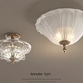 French ceiling lamp small chandelier 3d model