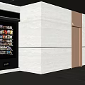 Modern Elevator Lobby Design With Metallic Panels Wooden Walls And Lighting