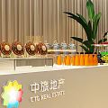 Professional Commercial Equipment For Event Display With Counter Fruits Drinks And Balloons