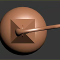 Copper Colored Earrings Featuring Diamond Shaped And Spherical Pendants Design