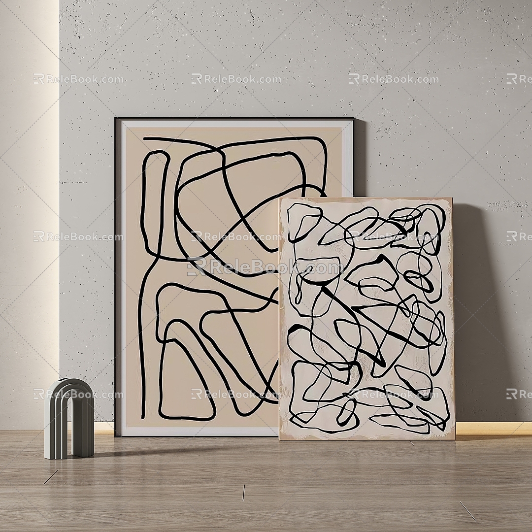 Simple abstract decorative painting model