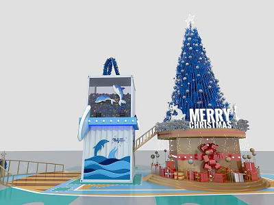 Modern Beauty Chen Christmas Beauty Chen Ocean Theme 3d model Modern Beauty Chen Christmas Beauty Chen Ocean Theme 3d model