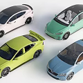 Stylish Colorful Modern Cars Showcasing Vibrant Hues And Sleek Designs