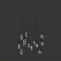 Modern Hanging Decorative Light Fixtures With Various Shapes And Reflective Surfaces