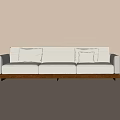 Modern three-person sofa 3d model