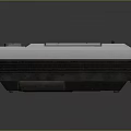 Vintage Cassette Recorder Design With Light Gray Body Speaker Grille And Control Buttons