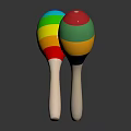 Colorful Striped Wooden Furniture With Crossed Structure And Handle Details