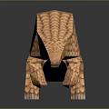 Handcrafted Brown Pangolin Model With Scaled Texture And Shiny Surface 3d model