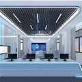 Modern Monitoring Room Science and Technology Sense Monitoring Room 3d model