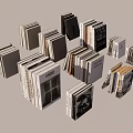 Assorted Books And Magazines Scattered On Wooden Floor With Various Colors And Sizes