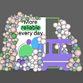 Modern Meichen Display Window Meichen Balloon Meichen Balloon Combination Pin-in Area Activity Meichen 3d model