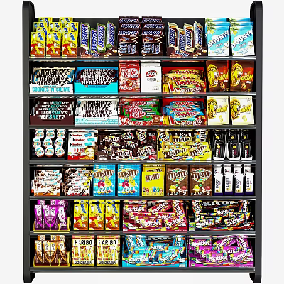 Modern Shelf Snack Shelf 3d model
