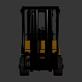 Yellow Heavy Duty Forklift With Black Structure Cab Forks And Wheels
