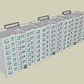 Modern Residential Apartment Building With Yellow And Gray Exterior Multiple Windows And Balconies