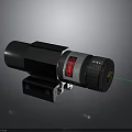 Black Tactical Weapon Laser Sight with Green Laser Beam Mount and TARGET Label