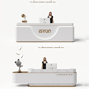 Reception desk Cashier 3d model