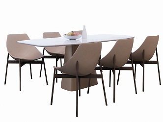 Italian Dining Table and Chair 3d model