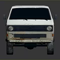 minibus minibus minivan driverless bus bus school bus van box car 3d model